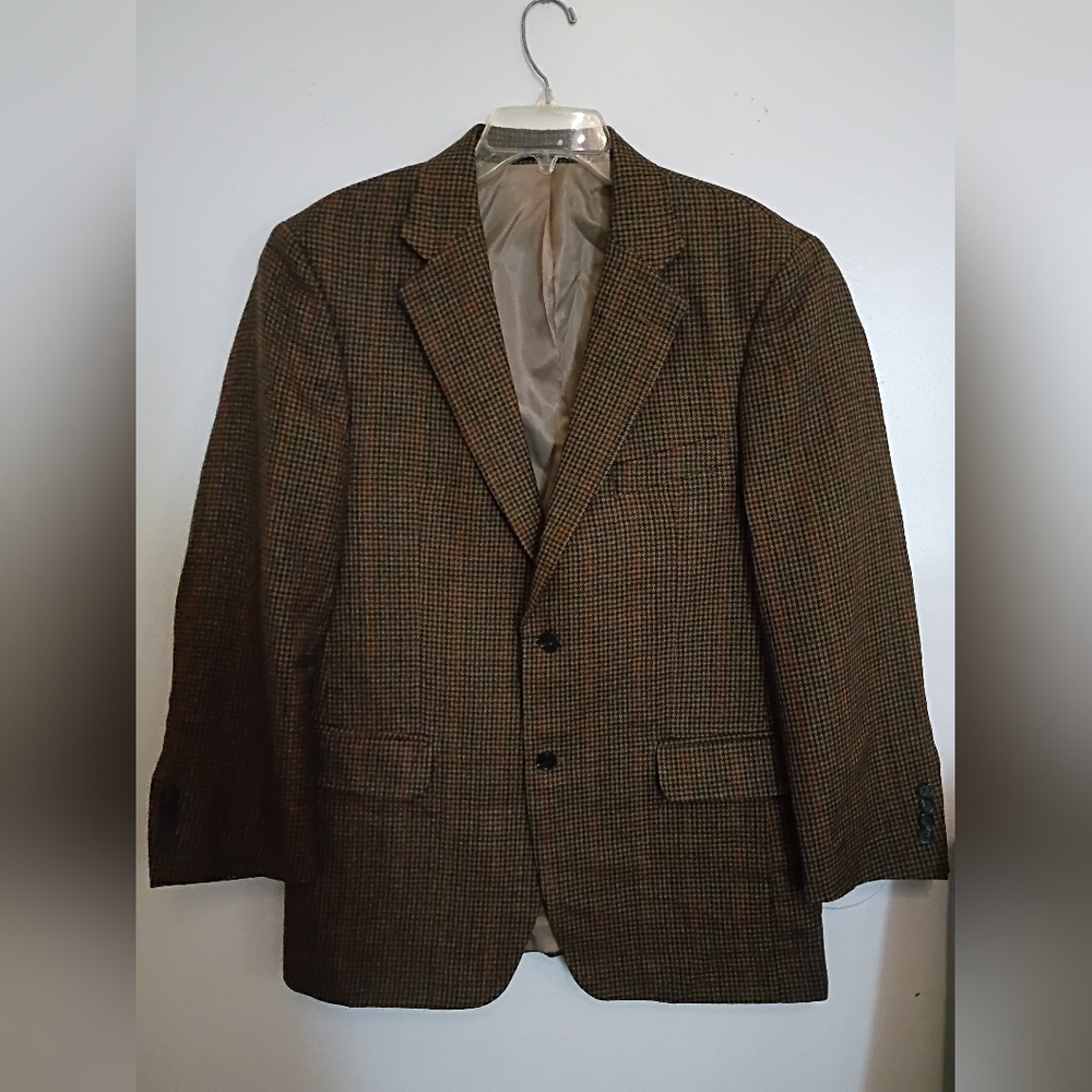 LaCrosse Men's Classic Hounds tooth Blazer 100% Lambs Wool Sz 41 R